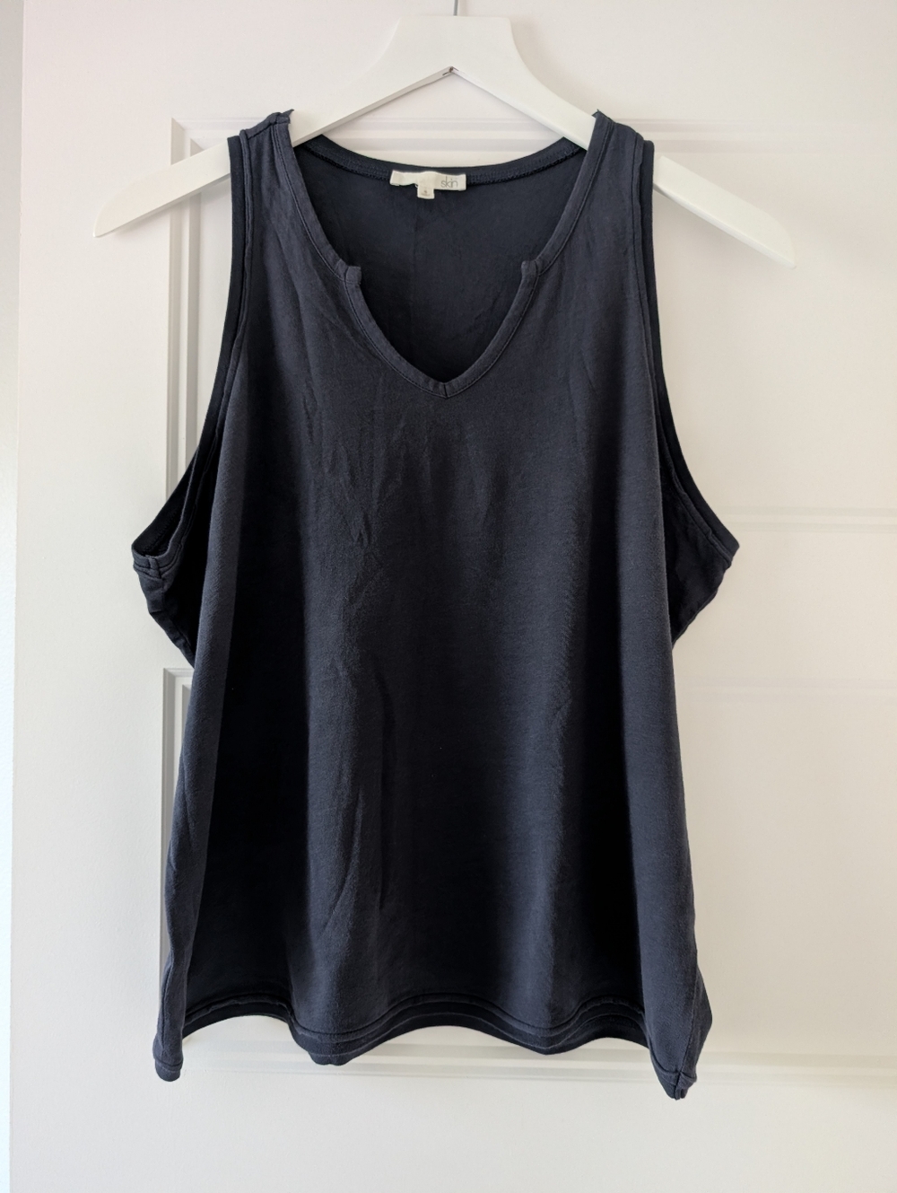 Skin Navy Lightweight Cotton Tank Top